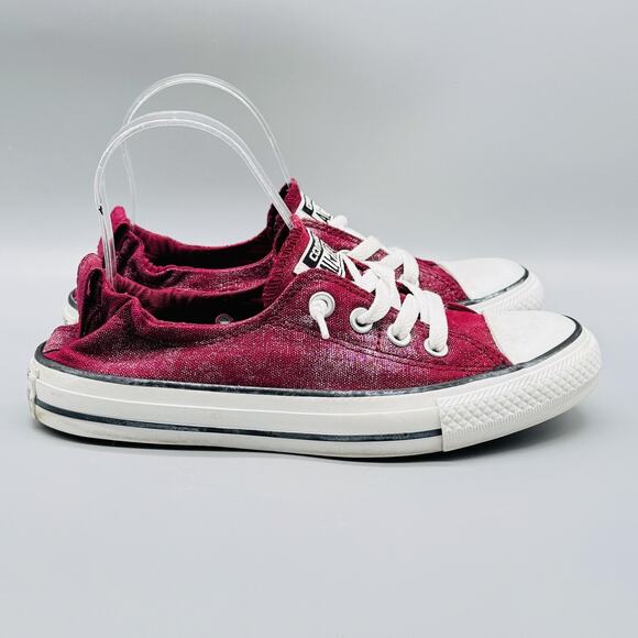 Converse Shoes Women 7 Red Chuck Taylor All Star Shoreline Slip Low Top Sneakers - Picture 1 of 12